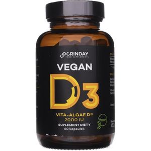 Grinday Vegan Vitamine D3 2000 IE - 60 Capsules