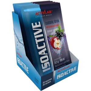 Activlab Isoactive Isotone met Yerba Mate, Zwarte bes met appel - 20 Zakjes