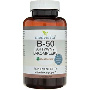 Medverita - B-50 Capsules - Voedingssupplement - B-Vitamines - 120 Capsules