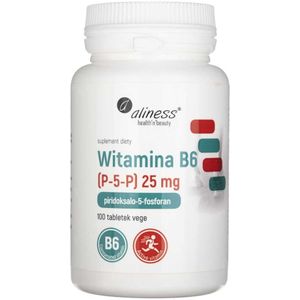 Aliness - Vitamine B6 Supplement - 100 Tabletten - Vegetarisch - Pyridoxaal-5-fosfaat