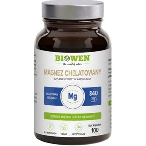 Biowen - Chelated Magnesium - Magnesiumdiglycinaat 840 mg - 100 Capsules