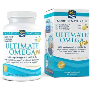 Nordic Naturals Ultimate Omega Xtra + D3, Citroen - 60 Zachte Glazen