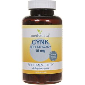 Medverita Chelated Zinc 15 mg - 180 Capsules