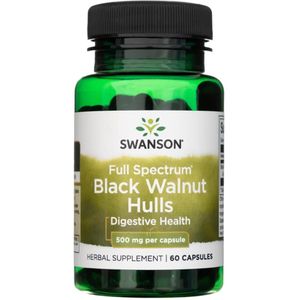 Swanson - Volledig Spectrum - Zwarte Walnootschillen - 500 mg - 60 Capsules