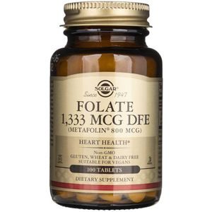 Solgar Foliumzuur 1333 mcg DFE (Metafolin ® 800 mcg) - 100 tabletten