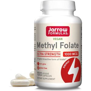 Jarrow Formulas Methyl foliumzuur 1000 mcg - 100 plantaardige capsules