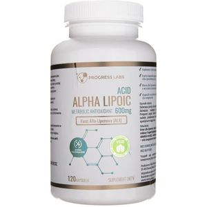 Progress Labs Alpha Liponzuur (ALA) 600 mg - 120 Capsules