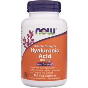 Now Foods Hyaluronzuur, Dubbele Sterkte 100 mg - 120 plantaardige capsules