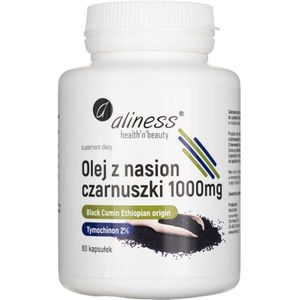 Aliness Zwarte komijnzaadolie 2% 1000 mg - 60 capsules