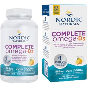 Nordic Naturals Complete Omega-D3, Citroen - 120 Capsules