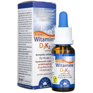 Dr. Jacob's Vitamine D3+K2, druppels - 20 ml