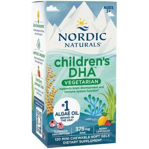 Nordic Naturals Children's DHA Vegetarian, Blueberry – 120 minicapsules
