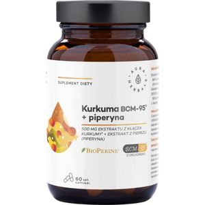 Aura Herbals - Kurkuma 500 mg BCM-95 + Piperine - 60 Capsules