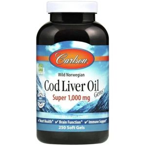 Carlson Labs Levertraan 1000 mg - 250 Capsules