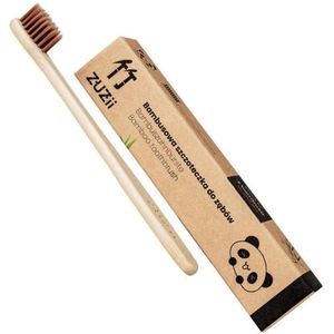 Zuzii bamboe tandenborstel voor kinderen, Zachte borstelharen, Bruin