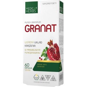 Medica Herbs - Granaatappel - Voedingssupplement - Capsules - 60 Stuks