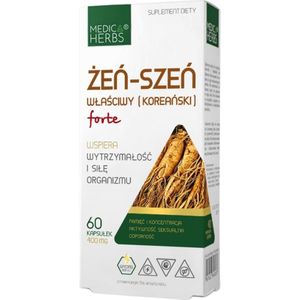 Medica Herbs Koreaanse ginseng Forte 400 mg - 60 Capsules