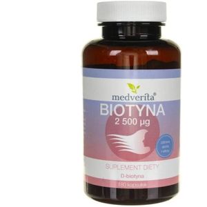 Medverita Biotine Vitamine B7 (H) 2500 mcg - 180 Capsules