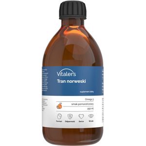Vitaler - Omega-3 Noorse Levertraan - Sinaasappelsmaak - 1200 mg - 250 ml