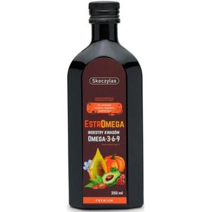 Skoczylas Estromega, Bioesters van Omega 3-6-9 Premiumzuren, Framboos - 250 ml