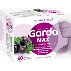Garda MAX Zuigtabletten met IJslands mos, Zwarte bes - 60 zuigtabletten