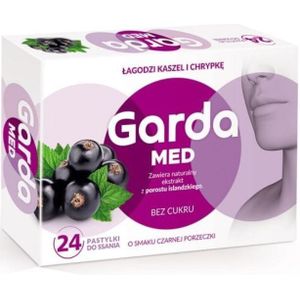 Garda Med, Keelpastilles met zwarte bessensmaak - 24 zuigtabletten
