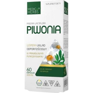Medica Herbs Pioen 600 mg - 60 Capsules