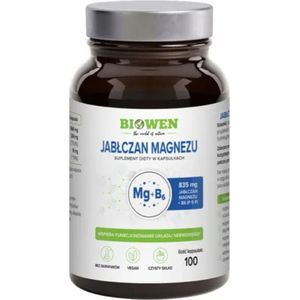 Biowen Magnesium Malaat 835 mg met Vitamine B6 (P-5-P) - 100 Capsules