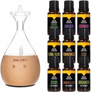 Bilovit etherische olievernevelaarset + 9 etherische oliën