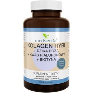 Medverita Viscollageen Verisol ® F + Rozenbottel + Hyaluronzuur + Biotine - 120 Capsules