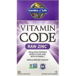 Garden of Life - Vitamin Code RAW Zink - Voedingssupplement - 60 Capsules