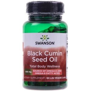 Swanson EFAs Zwarte Komijnzaadolie 500 mg - 60 Capsules