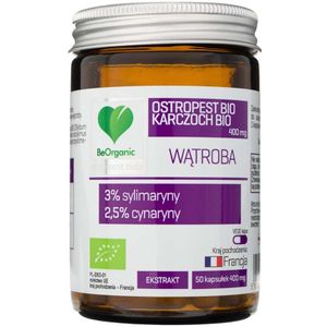 BeOrganic Distel 3% + Artisjok 2,5% 400 mg - 50 capsules