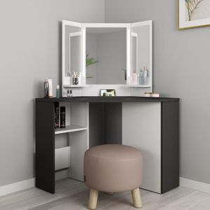 Vanity Chic Make-Up Tafel - Grijs/Wit