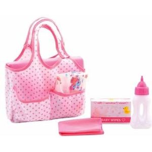 John Toys - Baby Rose - Luiertas voor pop met accessoires