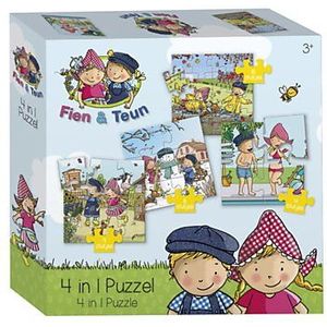 Fien & Teun - 4-in-1 Puzzel Set (4-16 stukjes, seizoensthema)