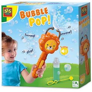 SES - Bubble pop! - Leeuw - bellenblaas vanger - inclusief bellenblaassop en stokje