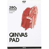 Canvas Blok Wit A4 280gr, 10 Vellen