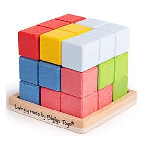 Bigjigs Houten Lock-a-Cube Kubuspuzzel