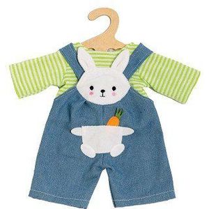 Poppen Tuinbroek met Gestreept Shirt Bunny Lou, 28-35 cm