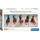 Clementoni High Quality Collection Panorama Puzzel Paarden - 1000 Stukjes | Geschikt voor kinderen vanaf 10 jaar