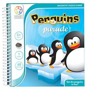 Smart Games Spel Magnetic Penguins Parade - Uren speelplezier met 48 nieuwe opdrachten en magnetische puzzelstukken
