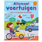 Kleur- en Stickerboek met Woordjes Allemaal Voertuigen (3-5)