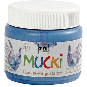 Mucki Vingerverf - Blauw Metallic, 150ml