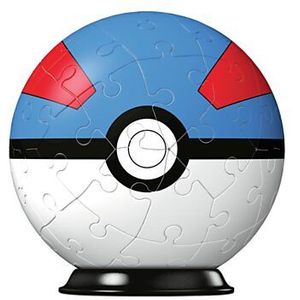 Ravensburger 3D Puzzel - Pokemon Great Ball | 54 Stukjes | Geschikt voor alle leeftijden
