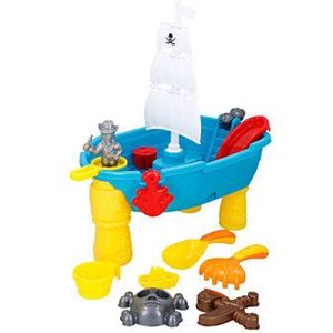 Eddy Toys Zand- en Watertafel Piraten - met 12 Accessoires - Buitenspeelgoed - 54 X 45 X 31 cm