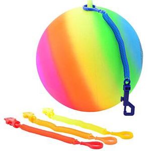 Johntoy Regenboogbal Met Keycord Maat 5 - 24 cm