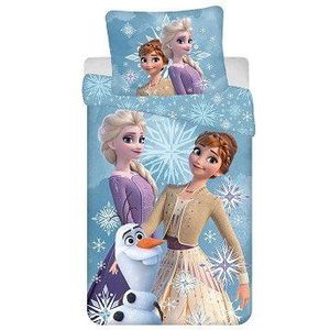Disney Frozen Dekbedovertrek Sneeuwvlokje - Eenpersoons - 140 x 200 cm - Katoen