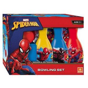 Mondo Toys 28075 Spiderman-bowlingset voor kinderen | Complete set met 6 kegels en 1 bal | Educatief spel voor kinderen van 2-4 jaar