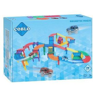 Coblo Racebaan Classic Magnetisch Bouwspeelgoed, 70dlg.